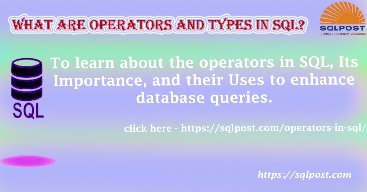 assignment operators in sql